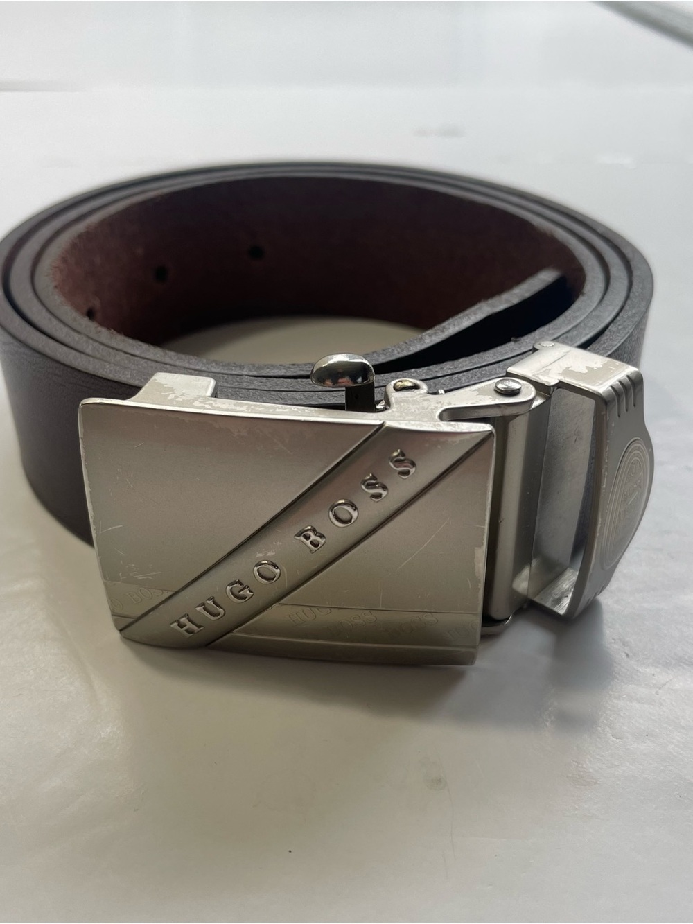 British Belt Company Men Brown Genuine Leather Belt Made In England Size 36